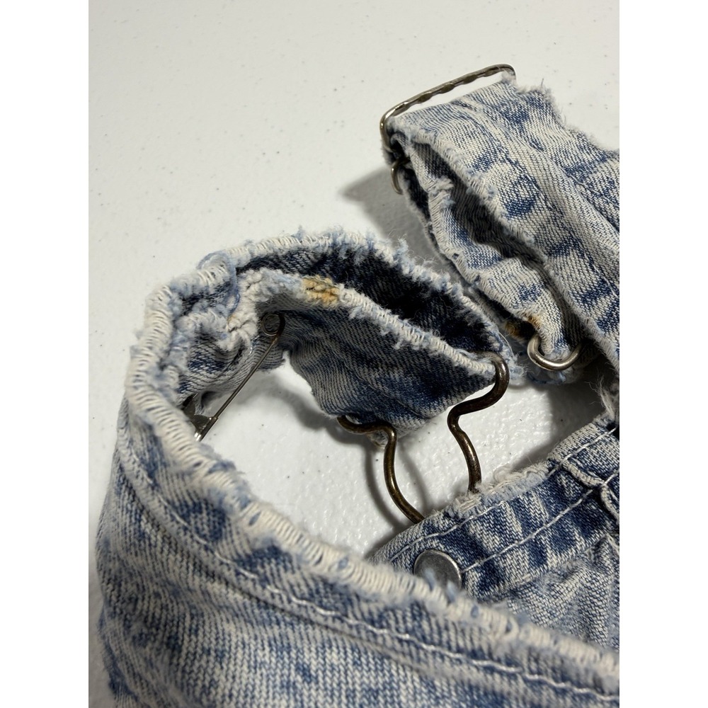 Vintage Oshkosh Acid Wash Denim Overalls Baby USA Made 2T - Picture 9 of 13
